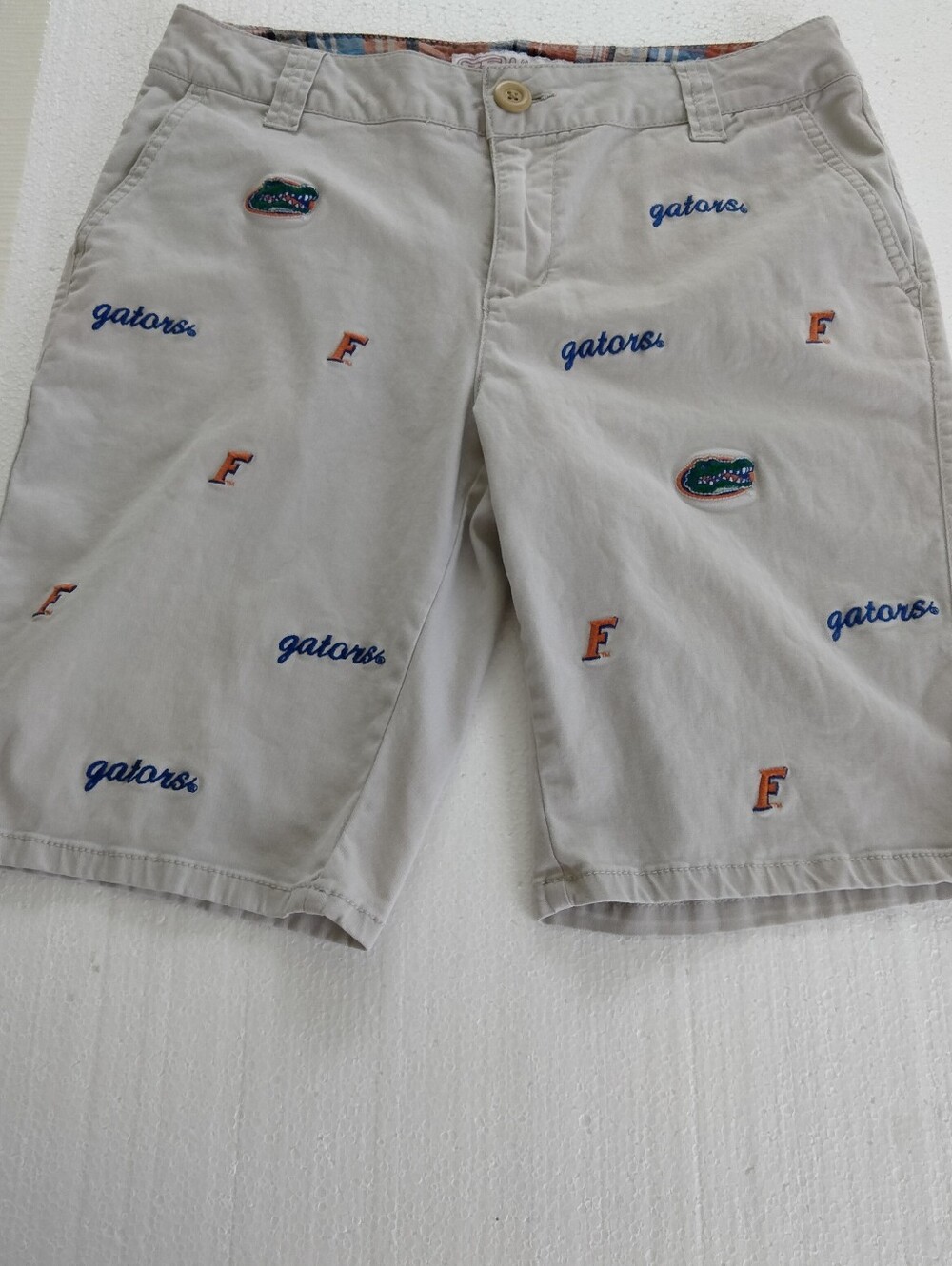 University Of Florida Gators Vintage College Classic Khaki Shorts EUC